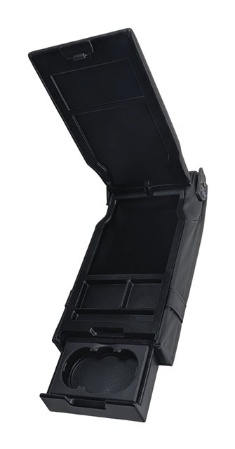Thumbnail 4: 06-11 MERCEDES CLS CLASS W219 REAR CENTER SEAT ARMREST CONSOLE CUPHOLDER (Black)