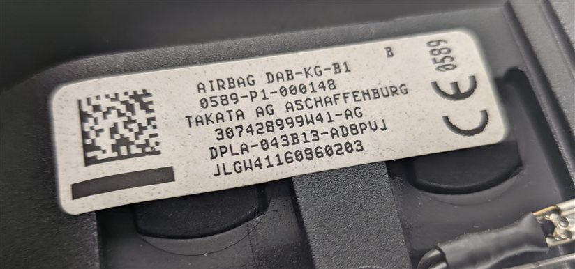 Thumbnail 11: 14-17 RANGE ROVER SPORT (L405 L494) 3.0L STEERING WHEEL AIRBAG AIR BAG (BLACK)