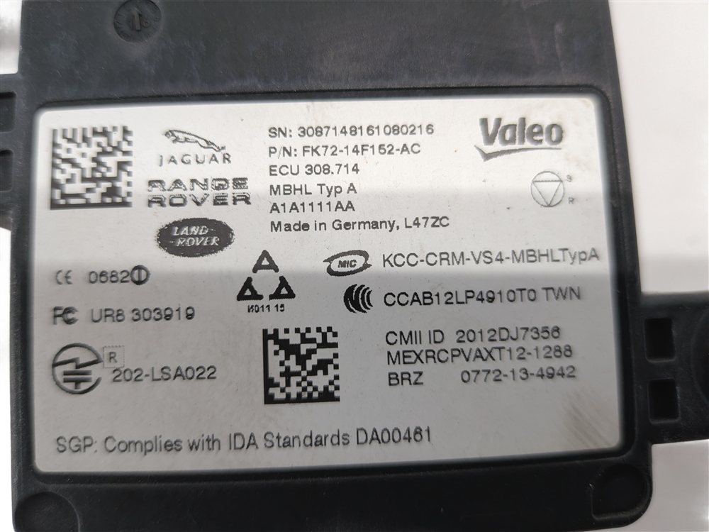 Thumbnail 8: 15-17 RANGE ROVER SPORT EVOQUE (L494 L538) REAR BLIND SPOT RADAR SENSOR MODULE