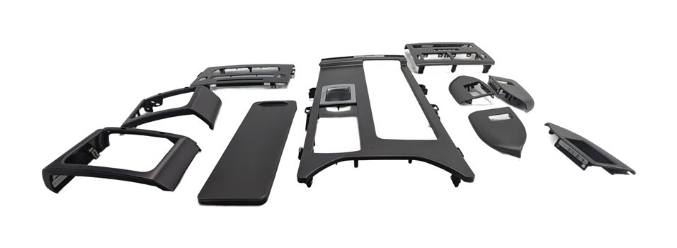 Thumbnail 6: 2016 RANGE ROVER SPORT L494 DASH DOOR CONSOLE TRIM SET/10 (Tech Weave Aluminum)