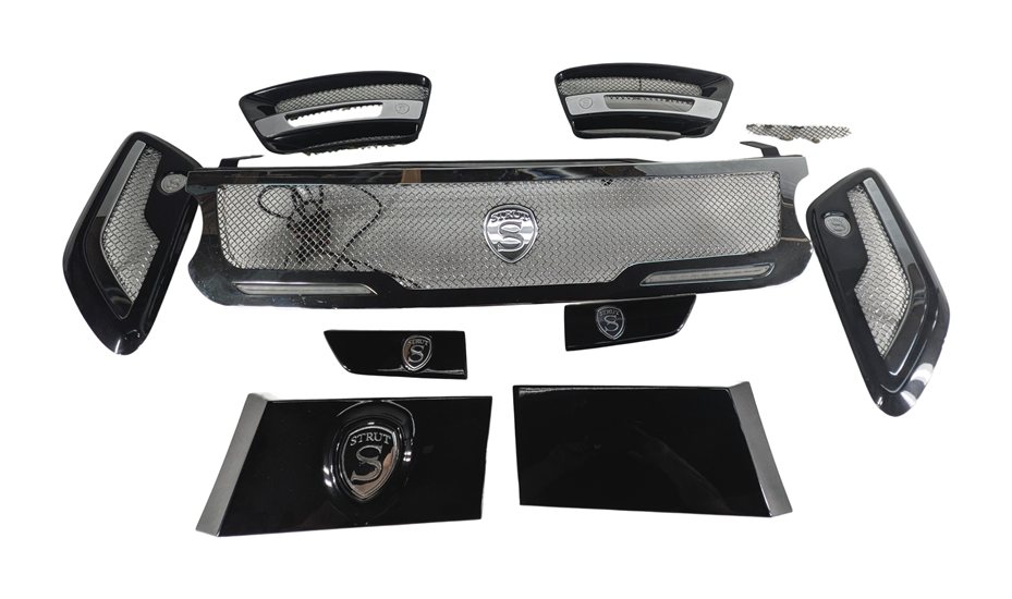 Thumbnail 3: 2016 RANGE ROVER SPORT (L494) FRONT GRILLE FENDER VENT KIT AFTERMARKET (Black)