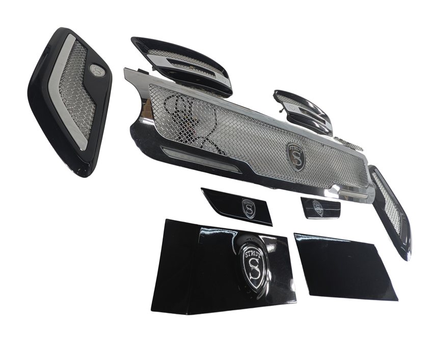 Thumbnail 4: 2016 RANGE ROVER SPORT (L494) FRONT GRILLE FENDER VENT KIT AFTERMARKET (Black)