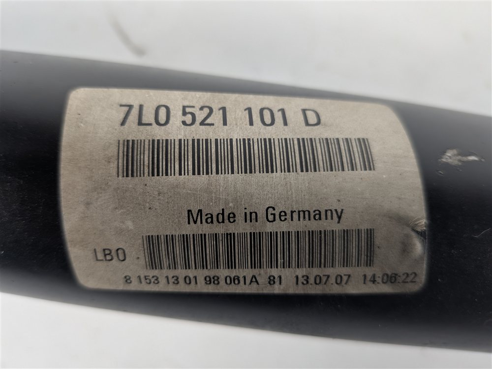 Thumbnail 8: 2003-2010 PORSCHE CAYENNE (955 957) FRONT DRIVE SHAFT PROPELLER PROP SHAFT