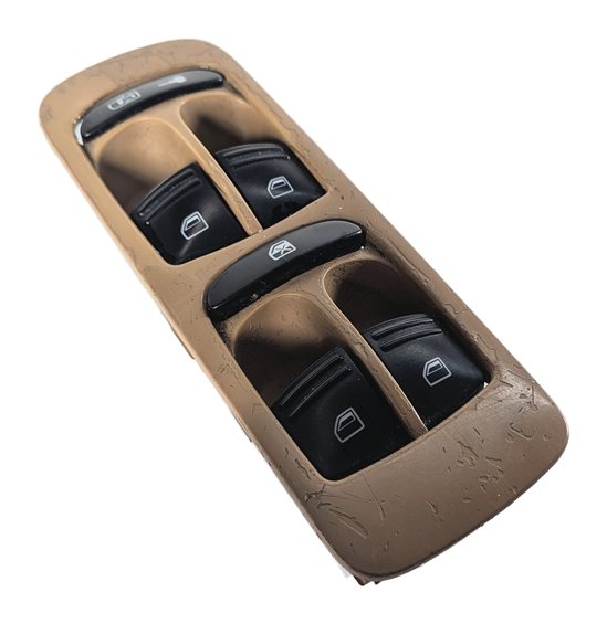 03-10 PORSCHE CAYENNE 955 957 LEFT FRONT DRIVER DOOR WINDOW SWITCH (BEIGE)