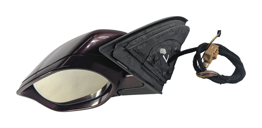 Thumbnail 3: 2008-2010 PORSCHE CAYENNE (957) LEFT P-FOLD HEATED AUTODIM MEMORY MIRROR (Red)