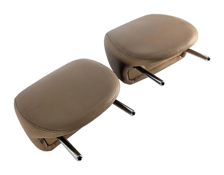 2005-2010 PORSCHE CAYENNE (955 957) FRONT LEFT & RIGHT SEAT HEADREST SET (Beige)