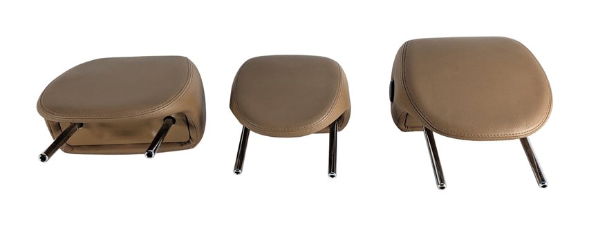 Thumbnail 2: 05-10 PORSCHE CAYENNE (955 957) REAR SEAT LEFT CENTER RIGHT HEADREST SET (Beige)