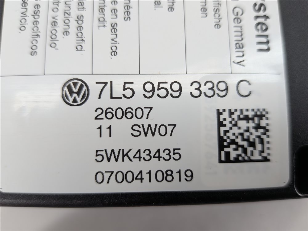 Thumbnail 9: 2008 PORSCHE CAYENNE (957) SRS SEAT OCCUPANCY WEIGHT SENSOR MODULE