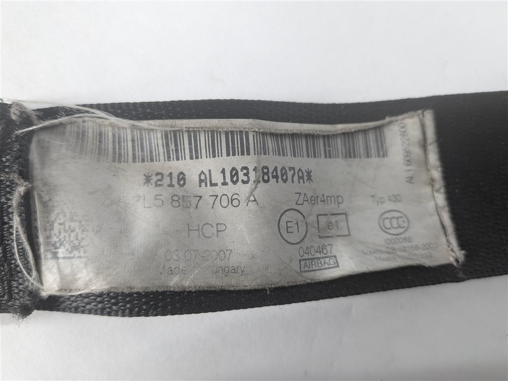 Thumbnail 13: 2008-2010 PORSCHE CAYENNE (957) RIGHT FRONT PASSENGER SEATBELT RETRACTOR (Black)