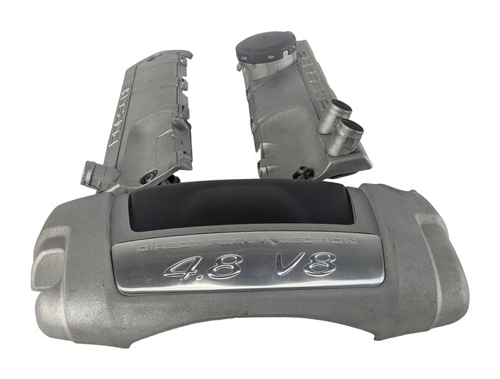 Thumbnail 2: 2008 PORSCHE CAYENNE 957 4.8L LEFT/RIGHT VALVE COVERS CENTER ENGINE COVER SET/3