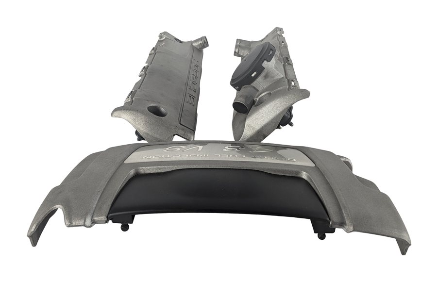 Thumbnail 6: 2008 PORSCHE CAYENNE 957 4.8L LEFT/RIGHT VALVE COVERS CENTER ENGINE COVER SET/3