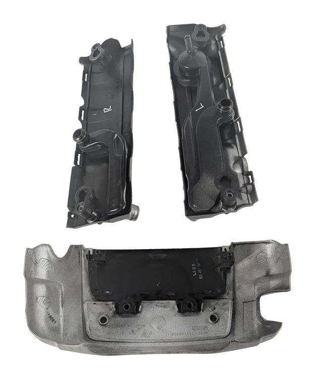 Thumbnail 7: 2008 PORSCHE CAYENNE 957 4.8L LEFT/RIGHT VALVE COVERS CENTER ENGINE COVER SET/3