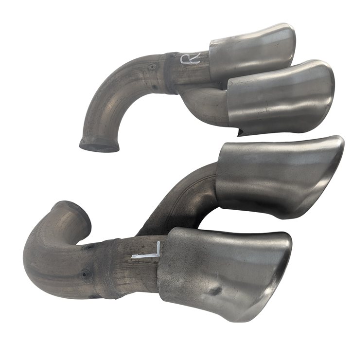 Thumbnail 5: 08-10 PORSCHE CAYENNE 957 REAR MUFFLER EXHAUST PIPE TIP TRIM LEFT/RIGHT SET/2