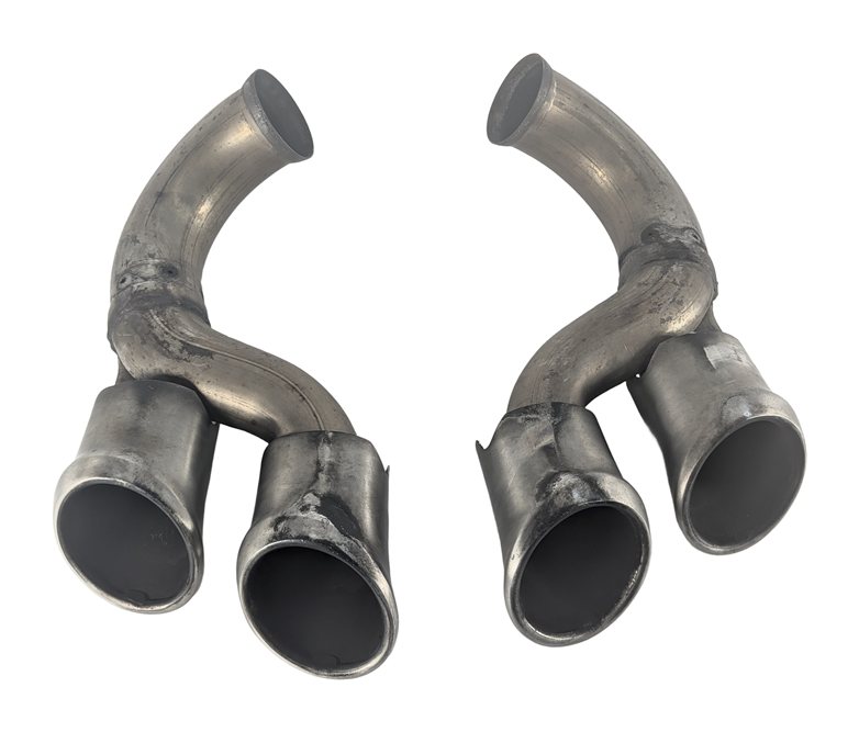 Thumbnail 7: 08-10 PORSCHE CAYENNE 957 REAR MUFFLER EXHAUST PIPE TIP TRIM LEFT/RIGHT SET/2