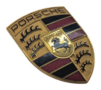 2008 PORSCHE CAYENNE (957) FRONT HOOD LID LOGO CREST EMBLEM BADGE NAME PLATE