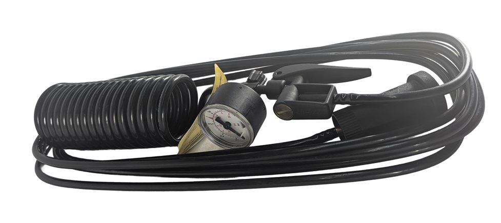 Thumbnail 4: 2008 PORSCHE CAYENNE (957) TIRE INFLATOR HOSE PRESSURE GAUGE w/ STORAGE BAG