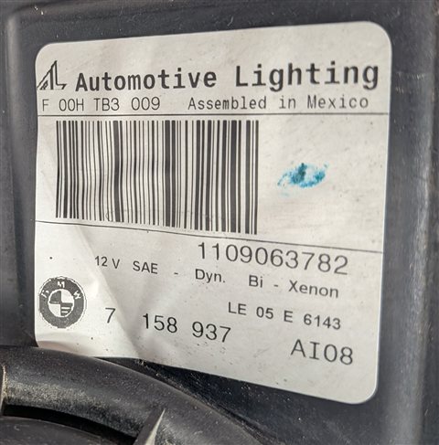 Thumbnail 11: 07-11 BMW X5 (E70) LEFT DRIVER XENON HID ADAPTIVE DYNAMIC HEADLIGHT LIGHT LAMP