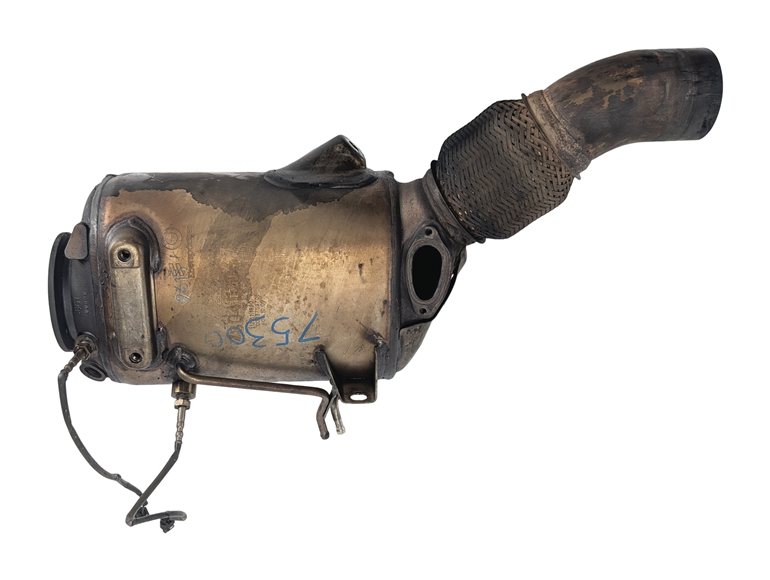 Thumbnail 2: 2010 BMW X5 (E70) 3.0L M57Y DIESEL PARTICULATE FILTER DPF w/FLEX PIPE SENSORS