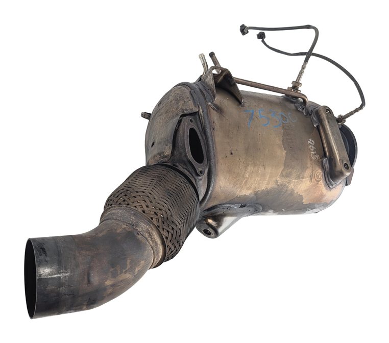 Thumbnail 4: 2010 BMW X5 (E70) 3.0L M57Y DIESEL PARTICULATE FILTER DPF w/FLEX PIPE SENSORS