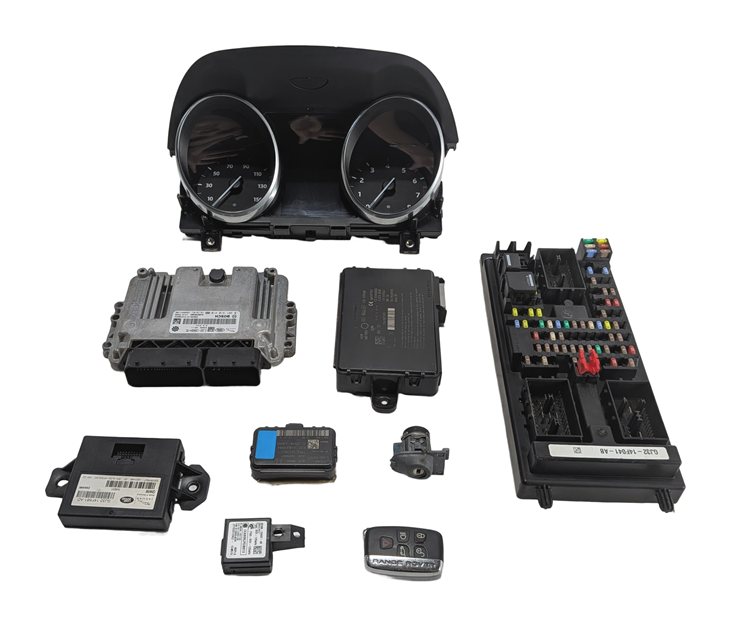 Thumbnail 4: 2016 ROVER EVOQUE (L538) 2.0L ENGINE MPH ECM BCM CLUSTER GATEWAY MODULE KEY SET