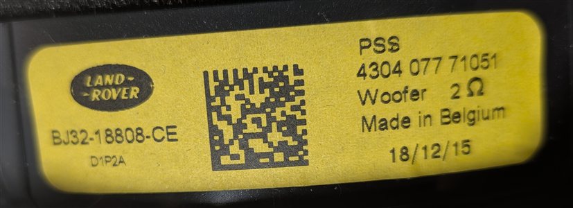 Thumbnail 26: 2016 RANGE ROVER EVOQUE (L538) AUDIO STEREO SOUND SYSTEM SPEAKER SET/11