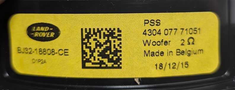 Thumbnail 28: 2016 RANGE ROVER EVOQUE (L538) AUDIO STEREO SOUND SYSTEM SPEAKER SET/11