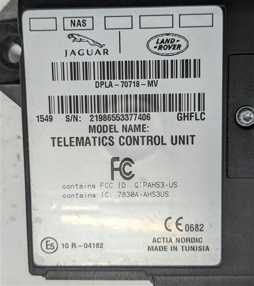 Thumbnail 5: 2016 RANGE ROVER EVOQUE (L538) TELEMATICS COMMUNICATION CONTROL UNIT MODULE TCU