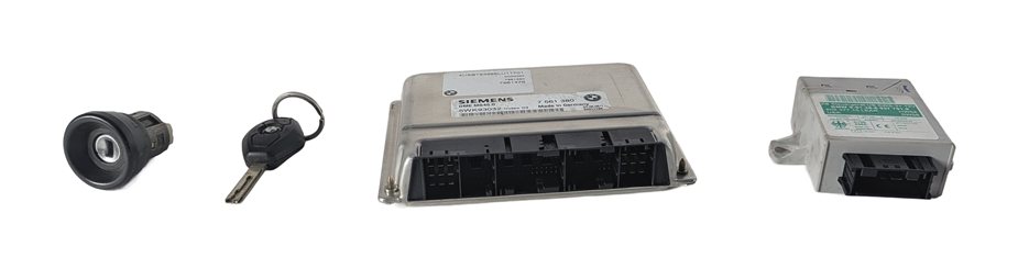 Thumbnail 3: 03-05 BMW Z4 (E85) 2.5L M54 ENGINE ECM DME IMMOBILIZER CONTROL MODULE KEY SET