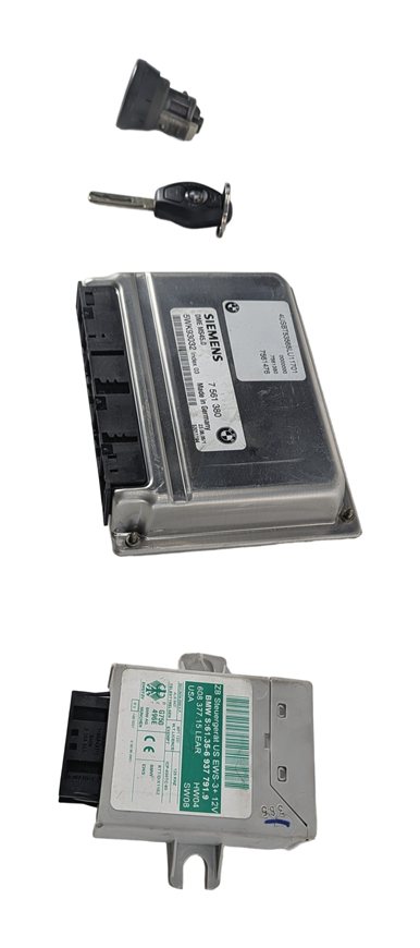 Thumbnail 4: 03-05 BMW Z4 (E85) 2.5L M54 ENGINE ECM DME IMMOBILIZER CONTROL MODULE KEY SET