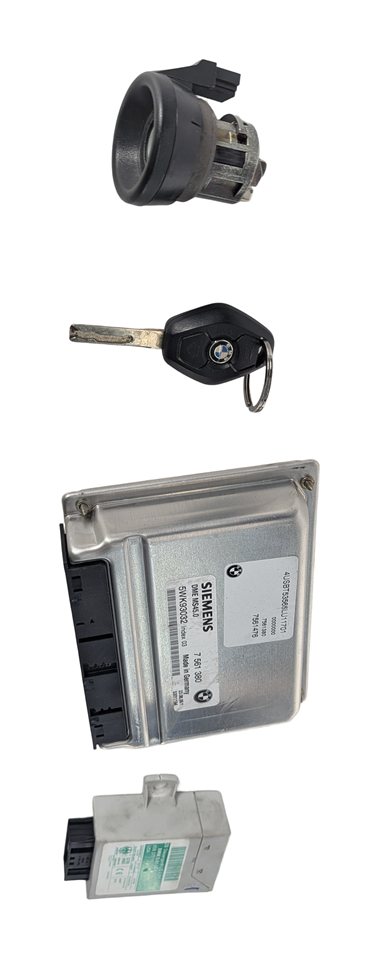 Thumbnail 5: 03-05 BMW Z4 (E85) 2.5L M54 ENGINE ECM DME IMMOBILIZER CONTROL MODULE KEY SET