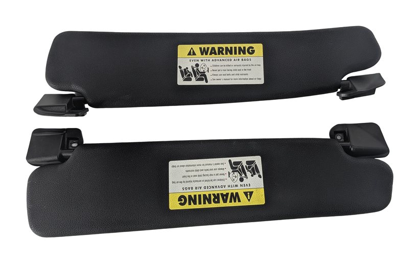Thumbnail 6: 2003-2008 BMW Z4 (E85) FRONT LEFT & RIGHT SUN VISOR SUNVISOR SET (Black)