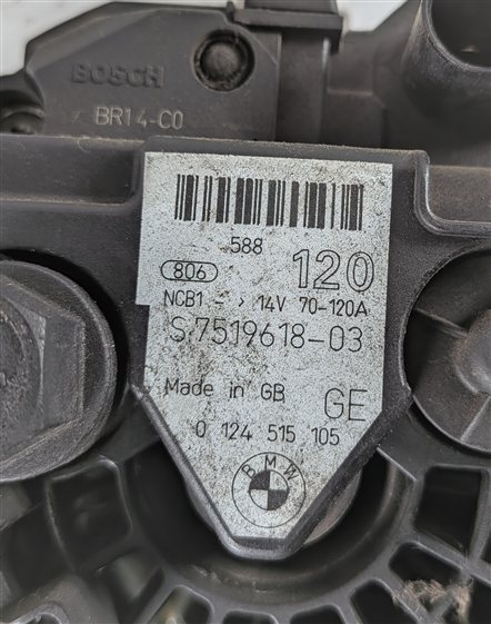 Thumbnail 8: 2001-2006 BMW 325i 330i Z4 (E46 E85) 120 AMP ALTERNATOR CHARGER POWER GENERATOR