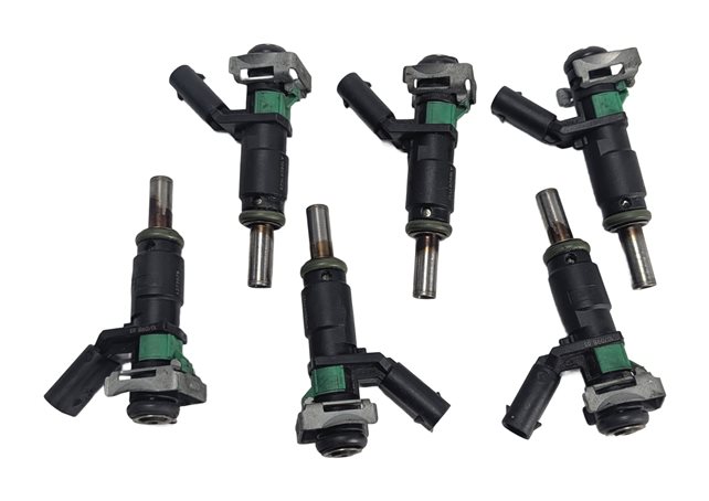 Thumbnail 2: 10-13 MERCEDES C300 C350 E350 GLK S400 (W204 W211 W221 X204) FUEL INJECTOR SET 6