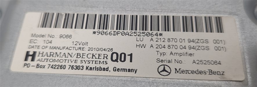 Thumbnail 10: 08-13 MERCEDES C300 C350 C63 E350 E550 E63 GLK3450 CLS550 HARMAN AUDIO AMPLIFIER