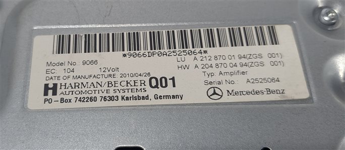 Thumbnail 8: 08-13 MERCEDES C300 C350 C63 E350 E550 E63 GLK3450 CLS550 HARMAN AUDIO AMPLIFIER
