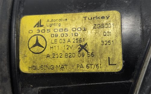 Thumbnail 12: 10-23 MERCEDES E350 E550 METRIS W212 FRONT LEFT DRIVER FOG DRIVING LIGHT LAMP