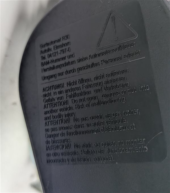 Thumbnail 11: 10-11 MERCEDES E-CLASS (W212) RIGHT FRONT PASSENGER SEATBELT RETRACTOR (Gray)