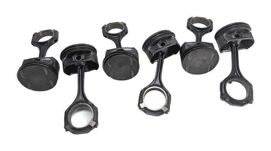 Thumbnail 2: 06-12 MB C E GL ML CLK R CLASS 4.6L M273 ENGINE PISTON & CONNECTING ROD SET/6