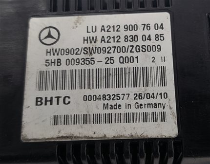 Thumbnail 10: 2010 MERCEDES E350 (W212) AUTOMATIC CLIMATE HEAT AIR AC HVAC CONTROL PANEL UNIT