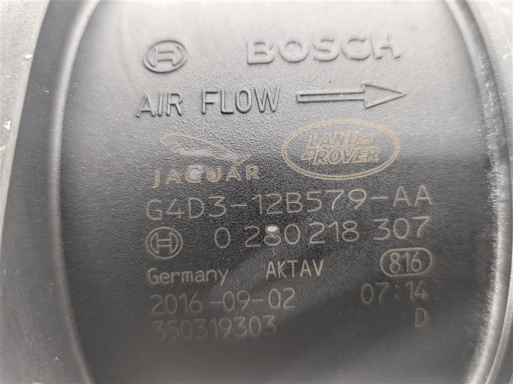 Thumbnail 9: 16-22 JAGUAR ROVER SPORT DISCOVERY VELAR L494 L462 MASS AIR FLOW SENSOR MODULE