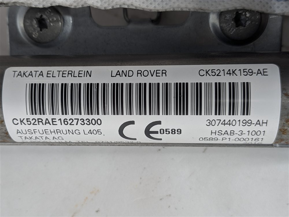 Thumbnail 10: 13-17 RANGE ROVER (L405) SWB RIGHT PASSENGER ROOF SIDE CURTAIN AIRBAG AIR BAG