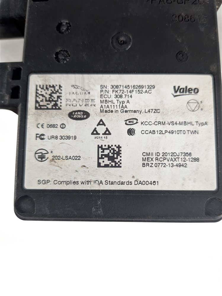 Thumbnail 9: 2016 RANGE ROVER (L405) REAR BLIND SPOT ASSIST RADAR SENSOR CONTROL MODULE