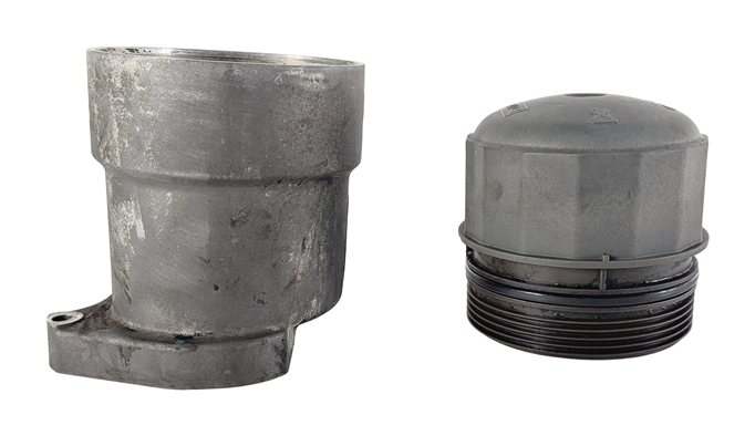Thumbnail 3: 13-17 RANGE ROVER SPORT L405 L494 5.0L SUPER AJ133 ENGINE OIL FILTER HOUSING CAP
