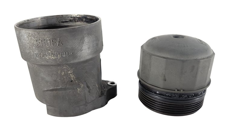 Thumbnail 5: 13-17 RANGE ROVER SPORT L405 L494 5.0L SUPER AJ133 ENGINE OIL FILTER HOUSING CAP