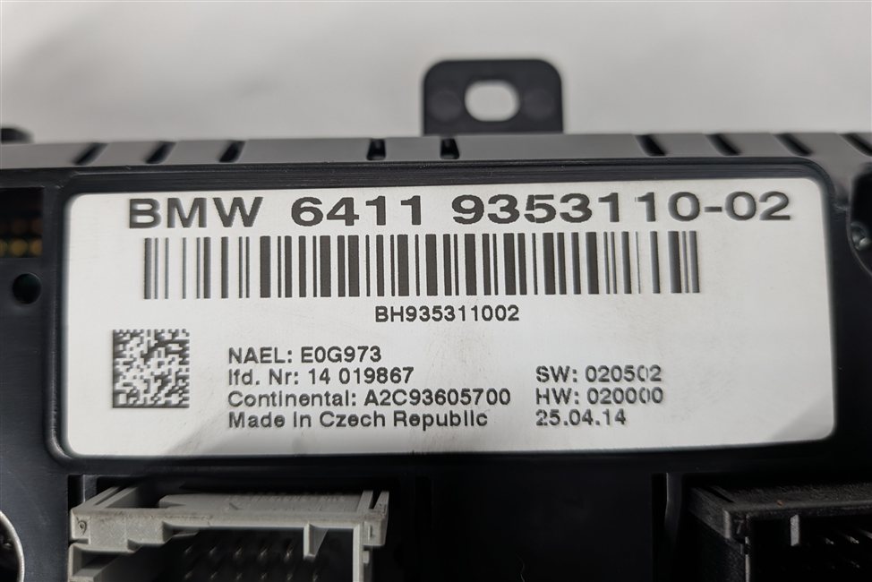 Thumbnail 10: 2015-2018 BMW X3 X4 (F25 F26) FRONT A/C HEATER TEMPERATURE RADIO CONTROL PANEL