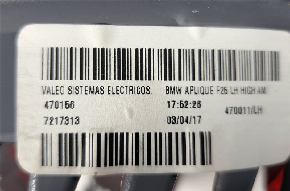 Thumbnail 9: 11-17 BMW X3 (F25) LEFT DRIVER REAR INNER TRUNK INCANDESCENT TAILLIGHT (OPT 522)