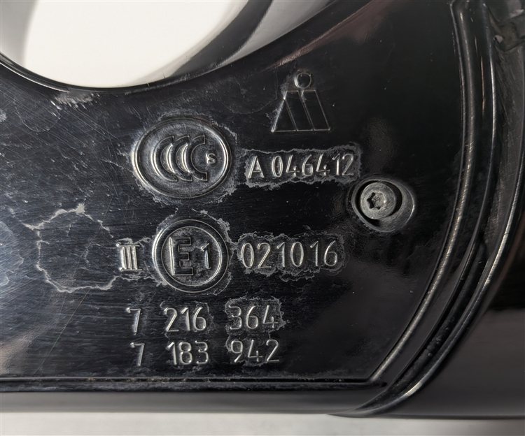 Thumbnail 16: 11-12 BMW 528i 535i 550i (F10) RIGHT P-FOLD AUTODIM CAMERA DOOR MIRROR (Black)