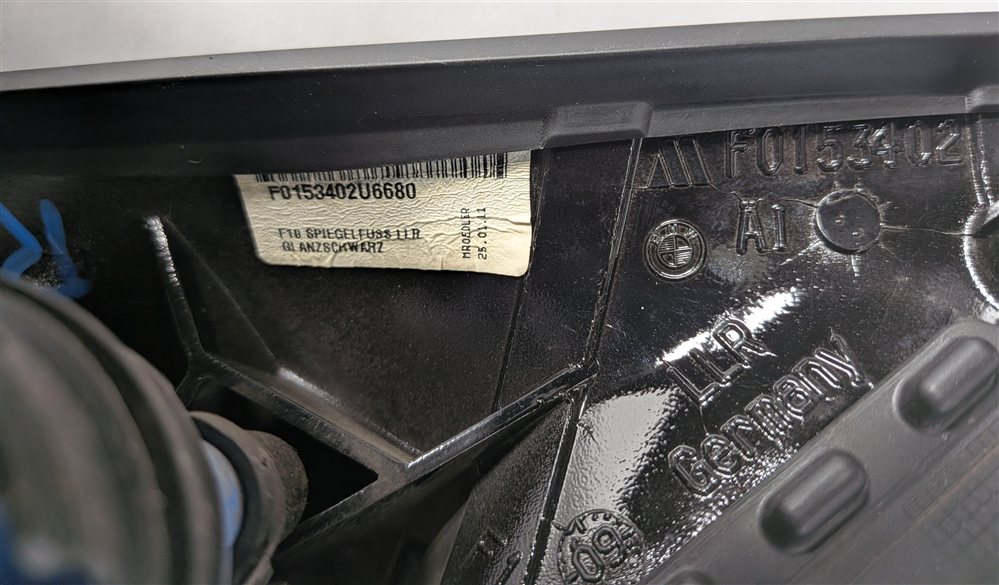 Thumbnail 17: 11-12 BMW 528i 535i 550i (F10) RIGHT P-FOLD AUTODIM CAMERA DOOR MIRROR (Black)