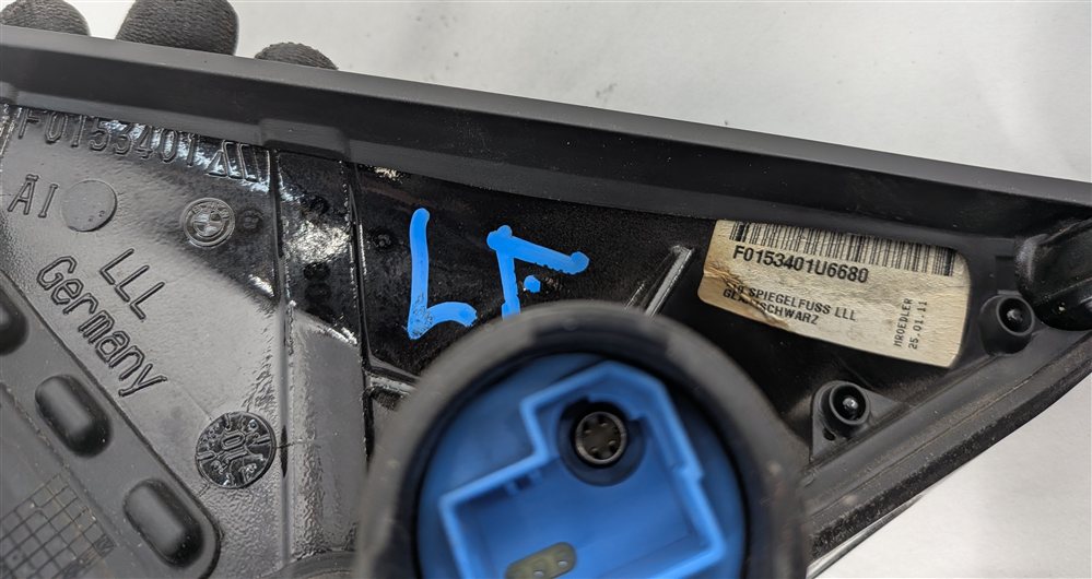 Thumbnail 14: 11-12 BMW 528i 535i 550i (F10) LEFT P-FOLD AUTODIM CAMERA DOOR MIRROR (Black)
