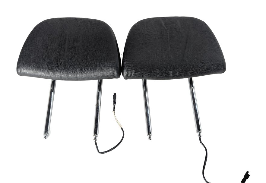 2011 BMW 535Xi F10 FRONT LEFT RIGHT ACTIVE SEAT HEAD REST HEADREST SET/2 (Black)